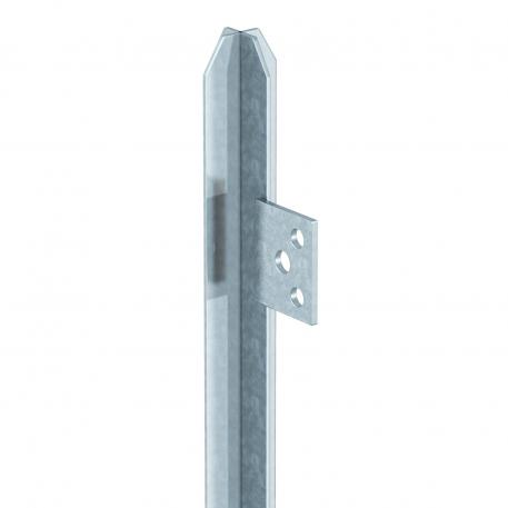 Earthing rod, cross profile, with connection strap (EM023)