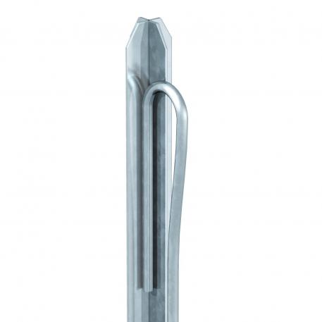 Earthing rod, cross profile, with round conductor lug (EM024)