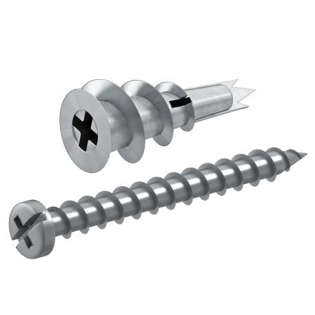 Plasterboard anchor, ZAMAK, turn-in incl. screw (MZ052)