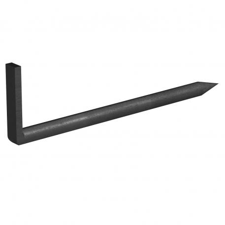 Steel hook, black, smooth, square (KS132) pcs.