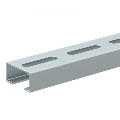 C profile rail, slot width 16.5 mm, with perforation, strip galvanised (MZ046)