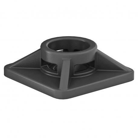 2-way fastening base for cable ties, black (OZ067)